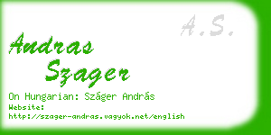 andras szager business card